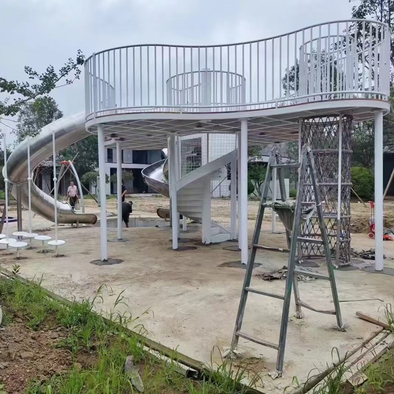 不锈钢滑梯-户外公园