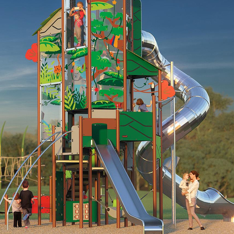 户外不锈钢滑梯-非标定制