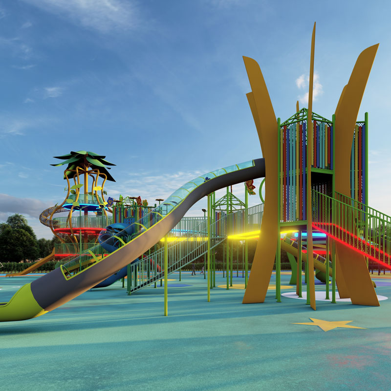户外游乐设备-组合滑梯