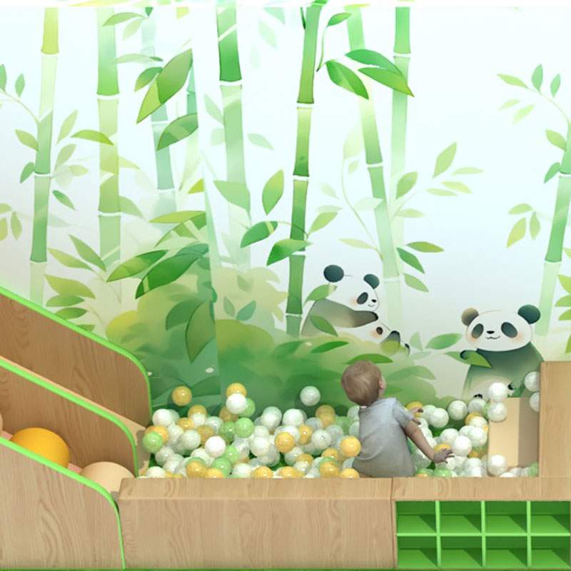 小型淘气堡-熊猫主题